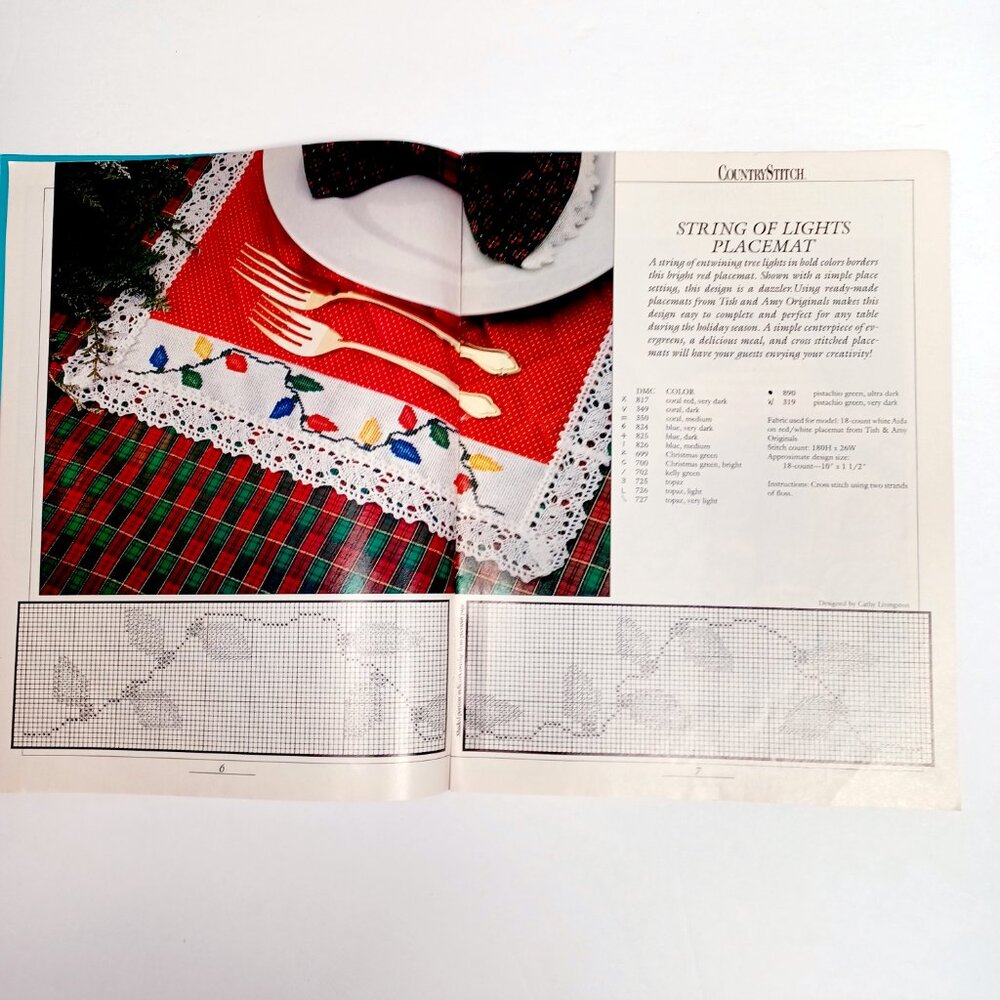 Christmas Counted Cross Stitch CountryStitch Magazine 13 Projects 36 Pages 1990 - Picture 5 of 9